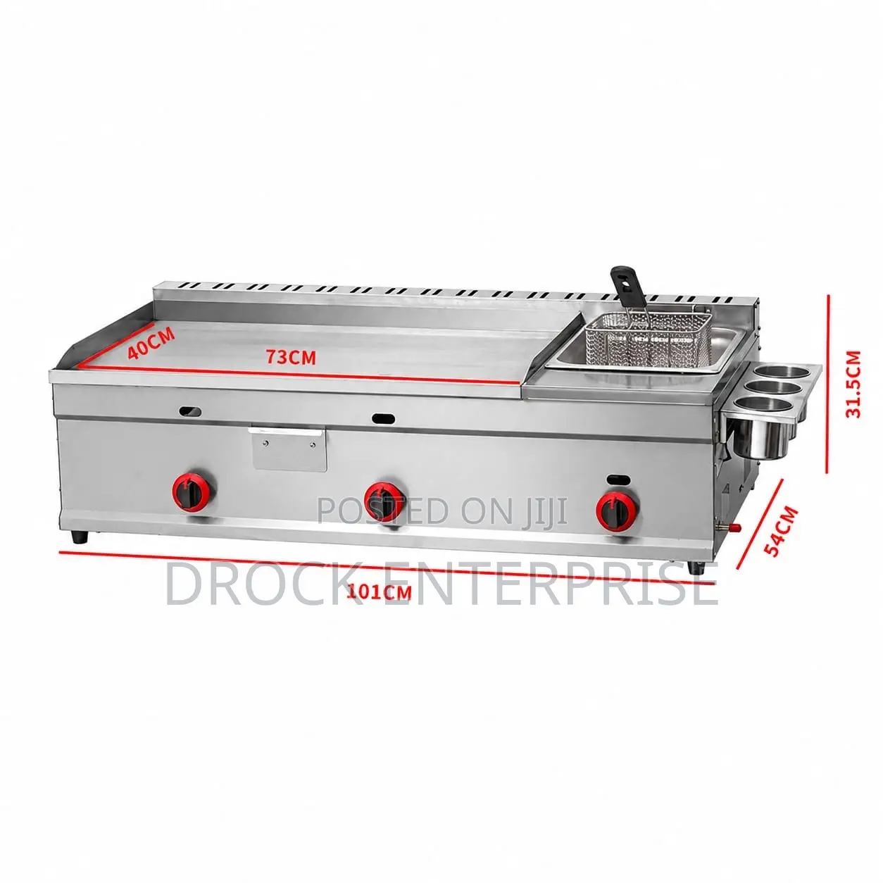Gas Griddle With Deep Fryer
