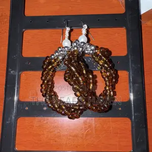 Handmade Beaded Hoop Earrings