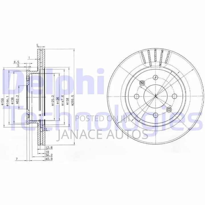 hYUNDAI GETZ MINDEX MDC1723 Front Brake Disc