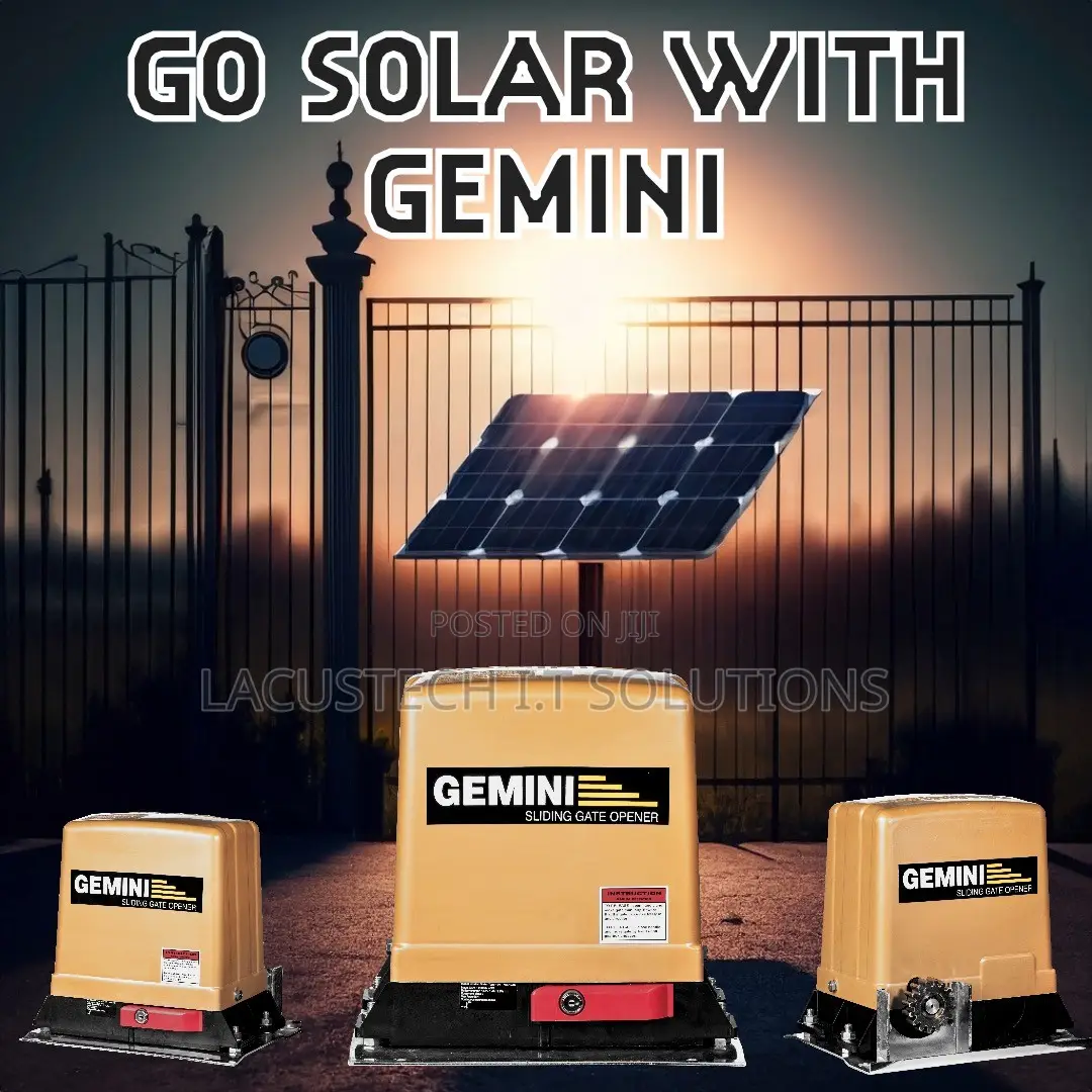 Gemini Sliding Gate Motor With Solar Panel