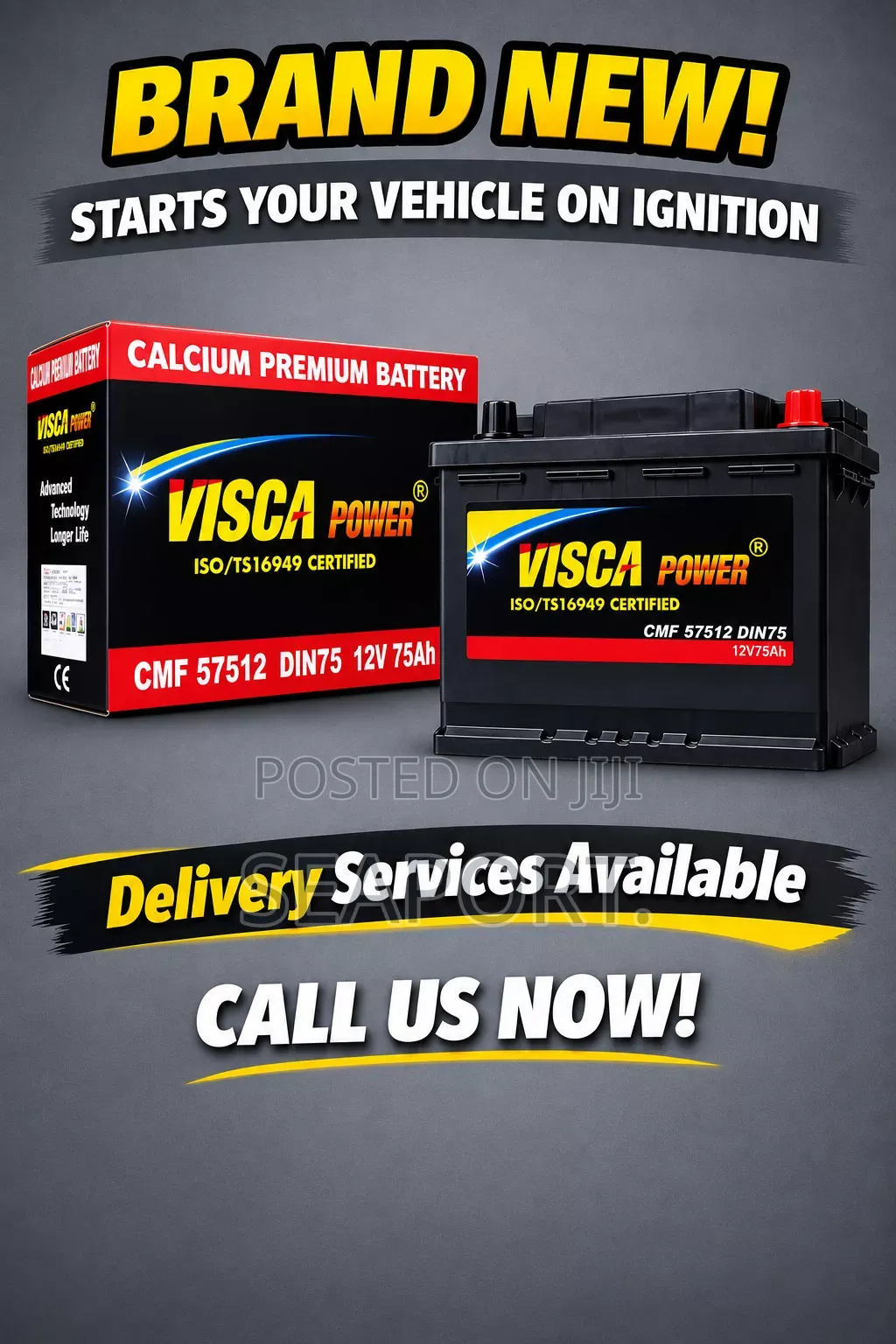 15 Plate Viscar Power Battery 75ah