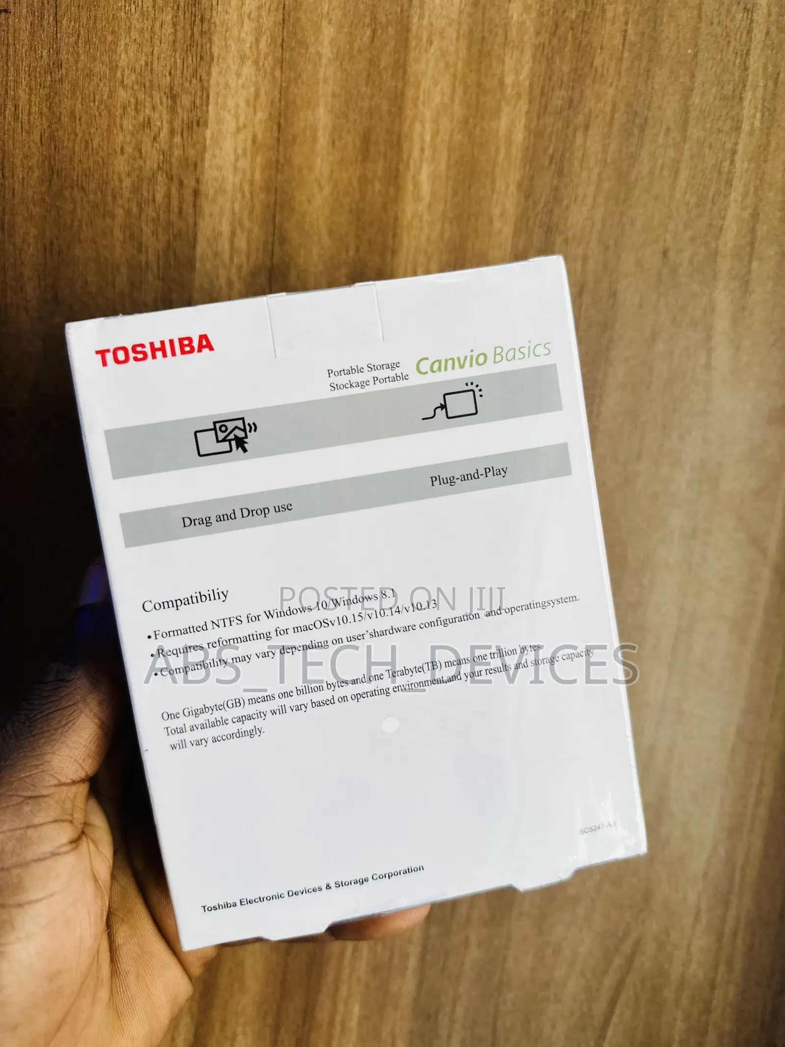 Toshiba Canvio Basics Slim 1TB External HDD