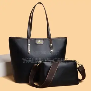 2-Piece Leather Shoulder Tote Set