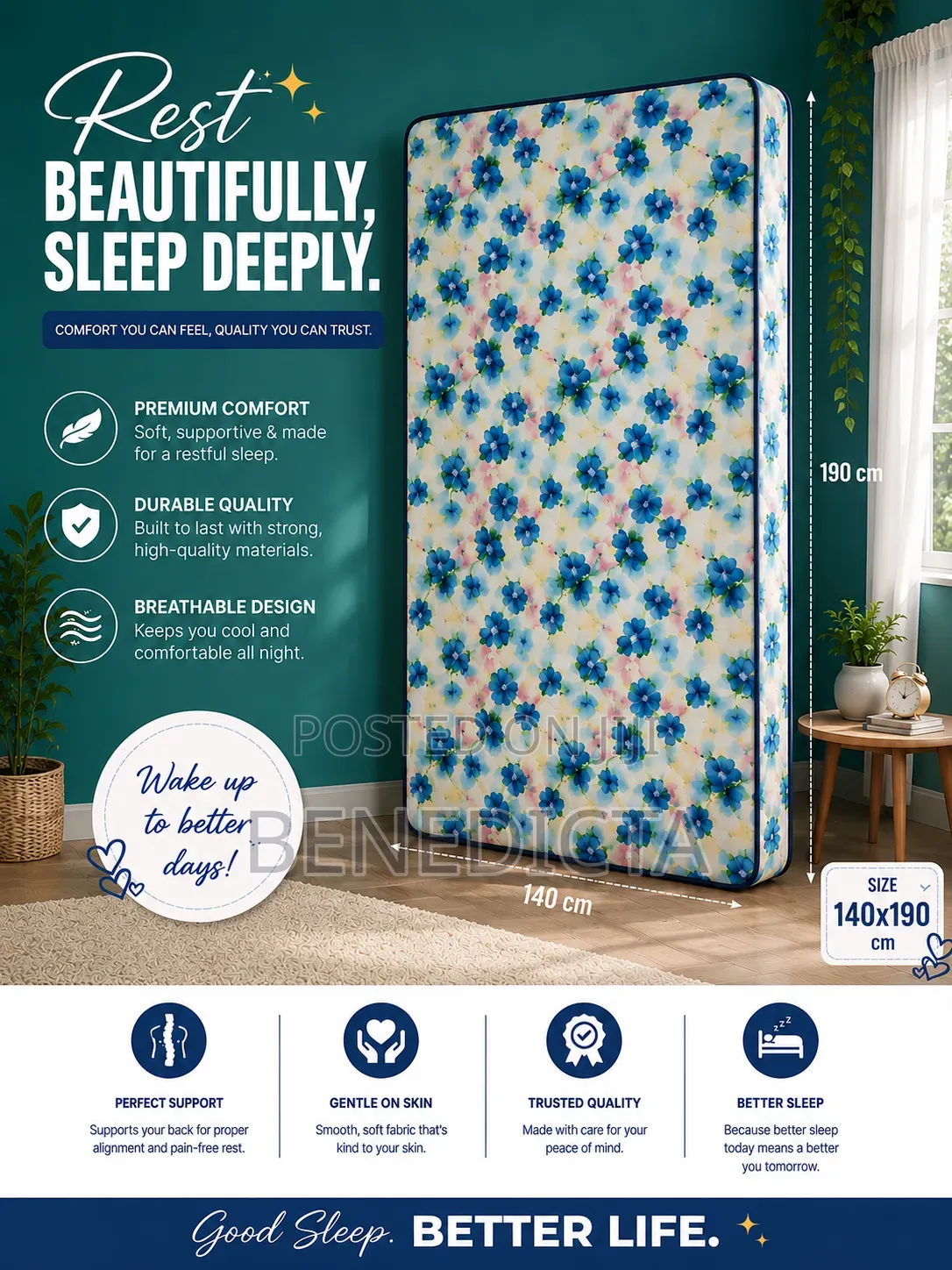 Memory Foam Mattress -Double