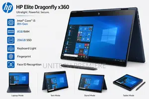 Laptop HP Elite Dragonfly x360 8th Gen 8GB Intel Core i5 SSD 256GB