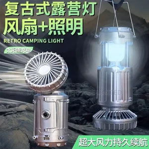 Solar Rechargeable Fan With Light