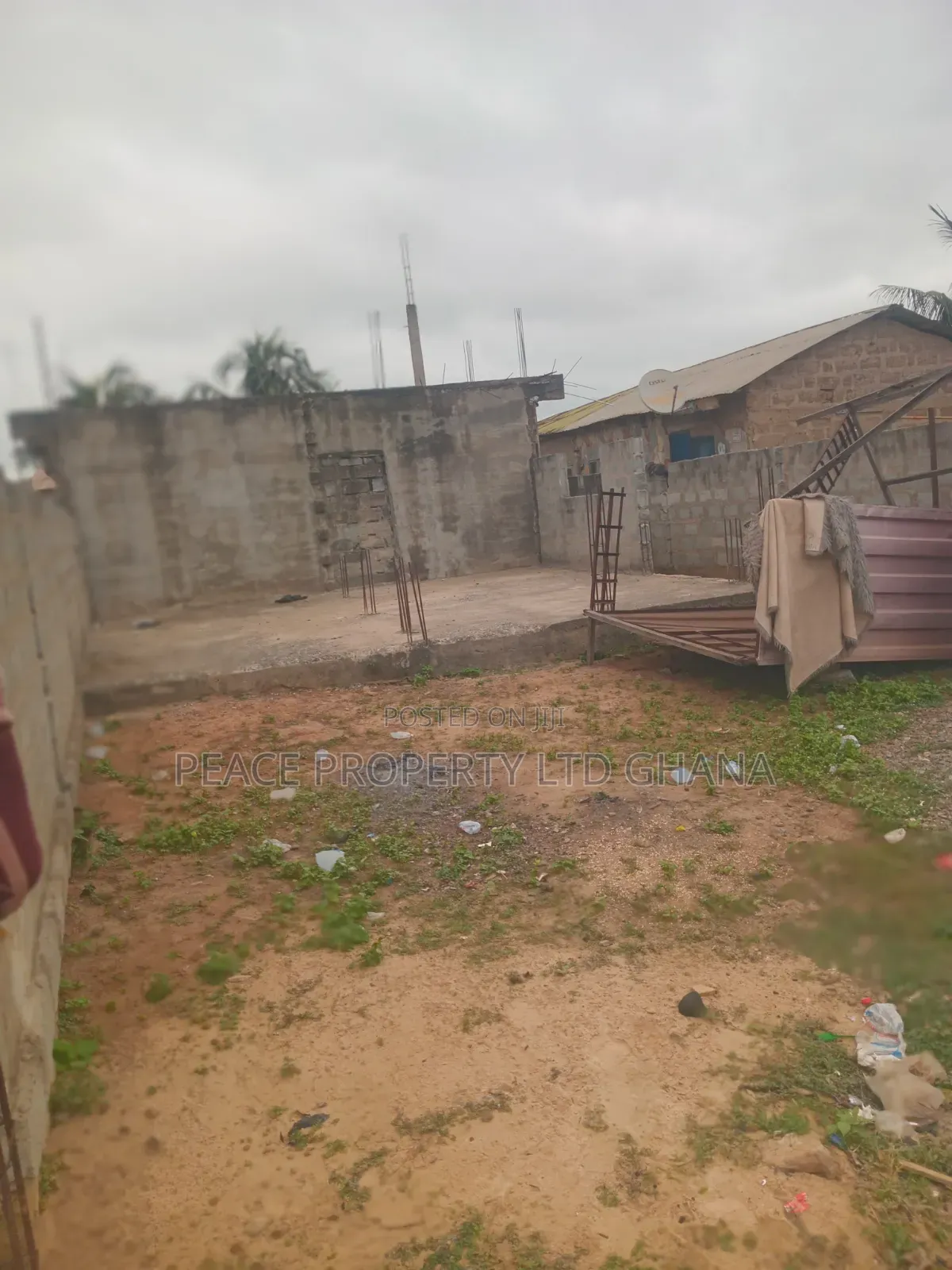 Half Plot of Land Containing Two Bedrooms Self-Contained