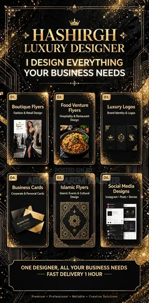 Luxury Flyer & Logo Design - Digital Delivery via WhatsApp