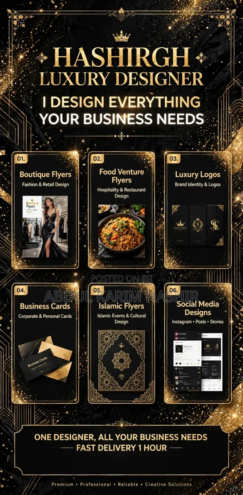 Luxury Flyer & Logo Design - Digital Delivery via WhatsApp