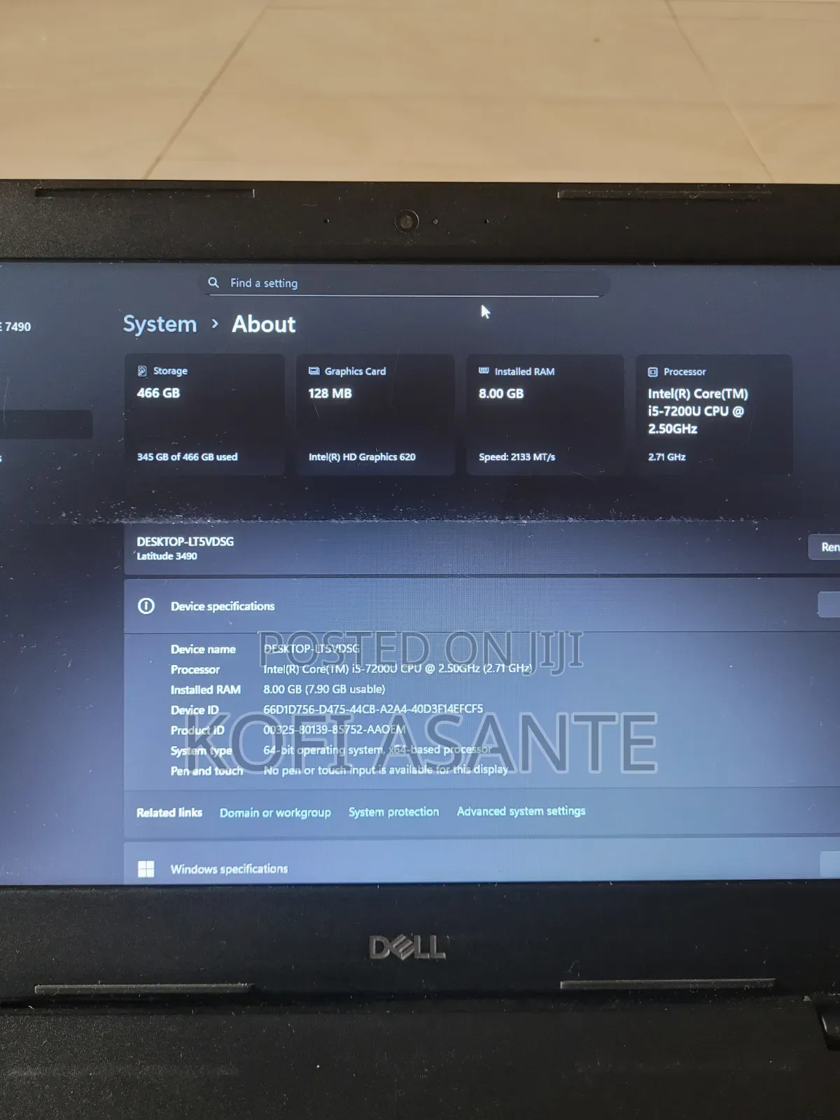 Laptop Dell Latitude 7490 8GB Intel Core i5 HDD+SSD 500GB
