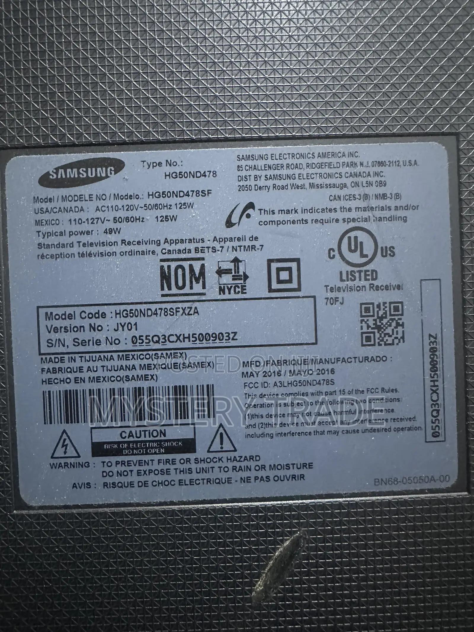 50inches Samsung TV