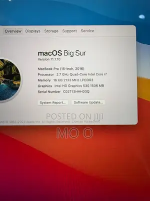 Laptop Apple MacBook Pro 2016 16GB Intel Core i7 SSD 512GB