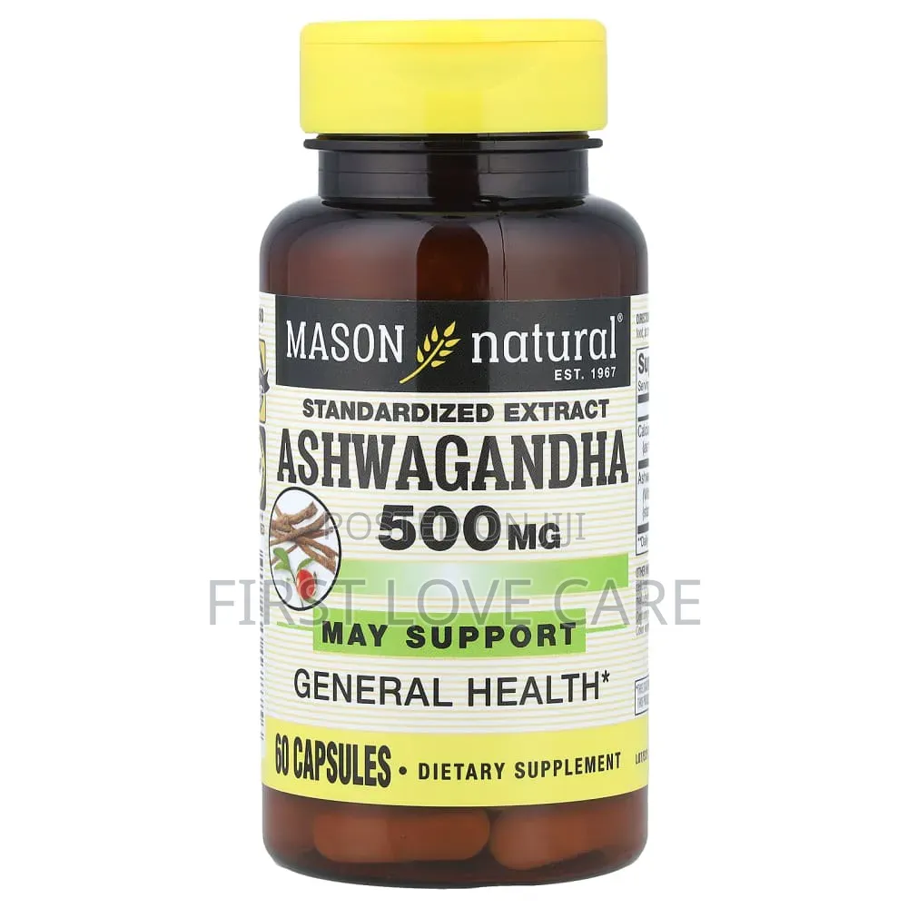 Mason Natural Ashwagandha, Standardized Extract, 60 Capsules