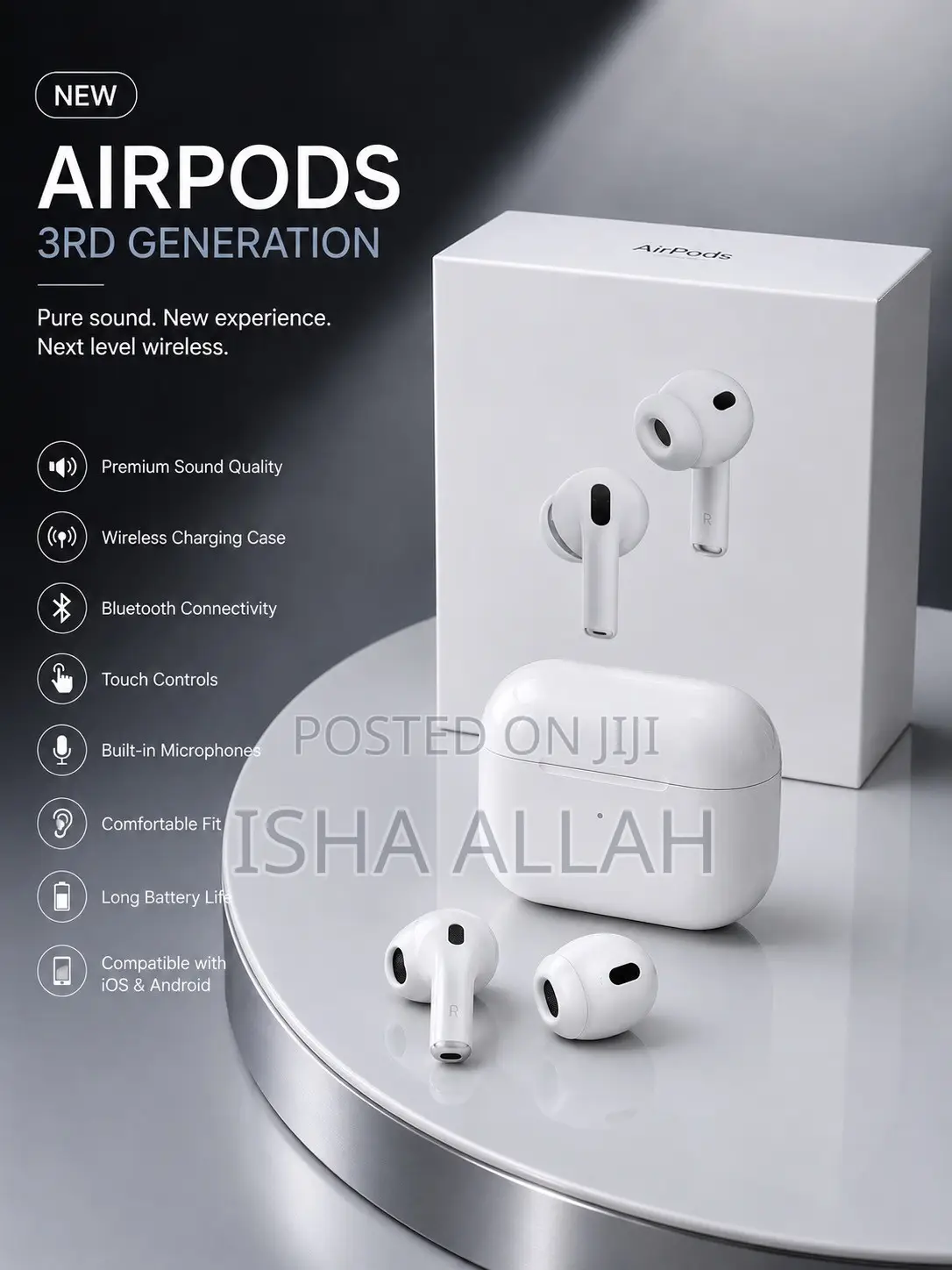 AirPods 3rd Gen — Pure Sound, Pure Freedom 🎧