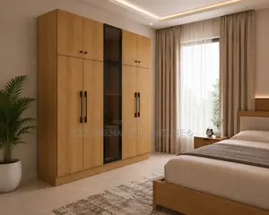 Luxury Modern Wardrobe With Central Glass Display