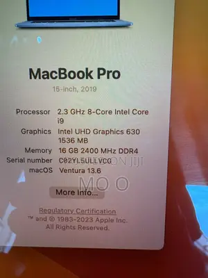 Laptop Apple MacBook Pro 2019 16GB Intel Core i9 SSD 512GB