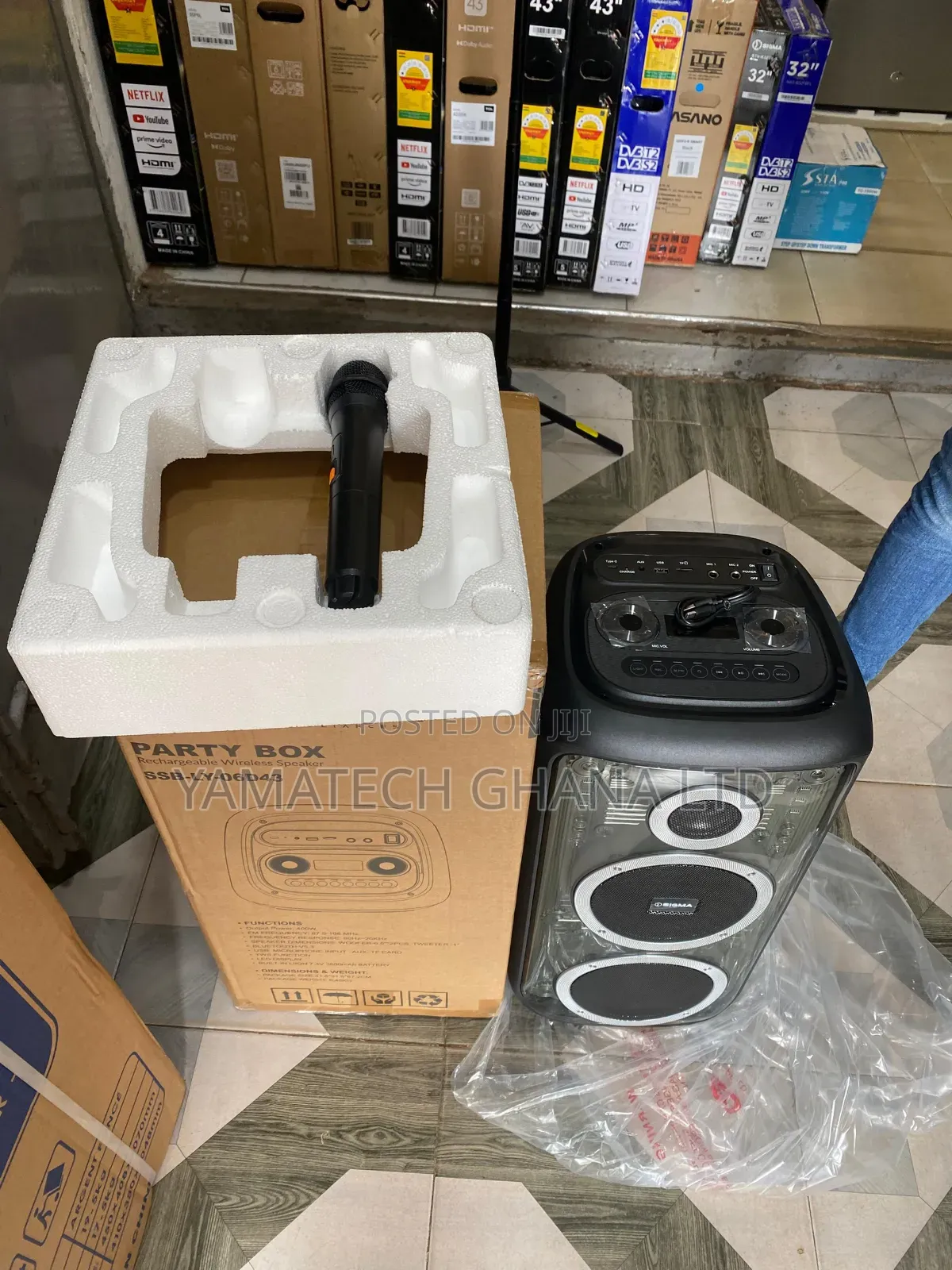 Sigma Super Quality Sound Party Rechargeable  Speaker With Microphone