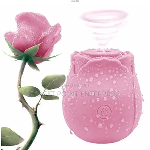 Rechargeable Rose Sucking Vibrator Pink