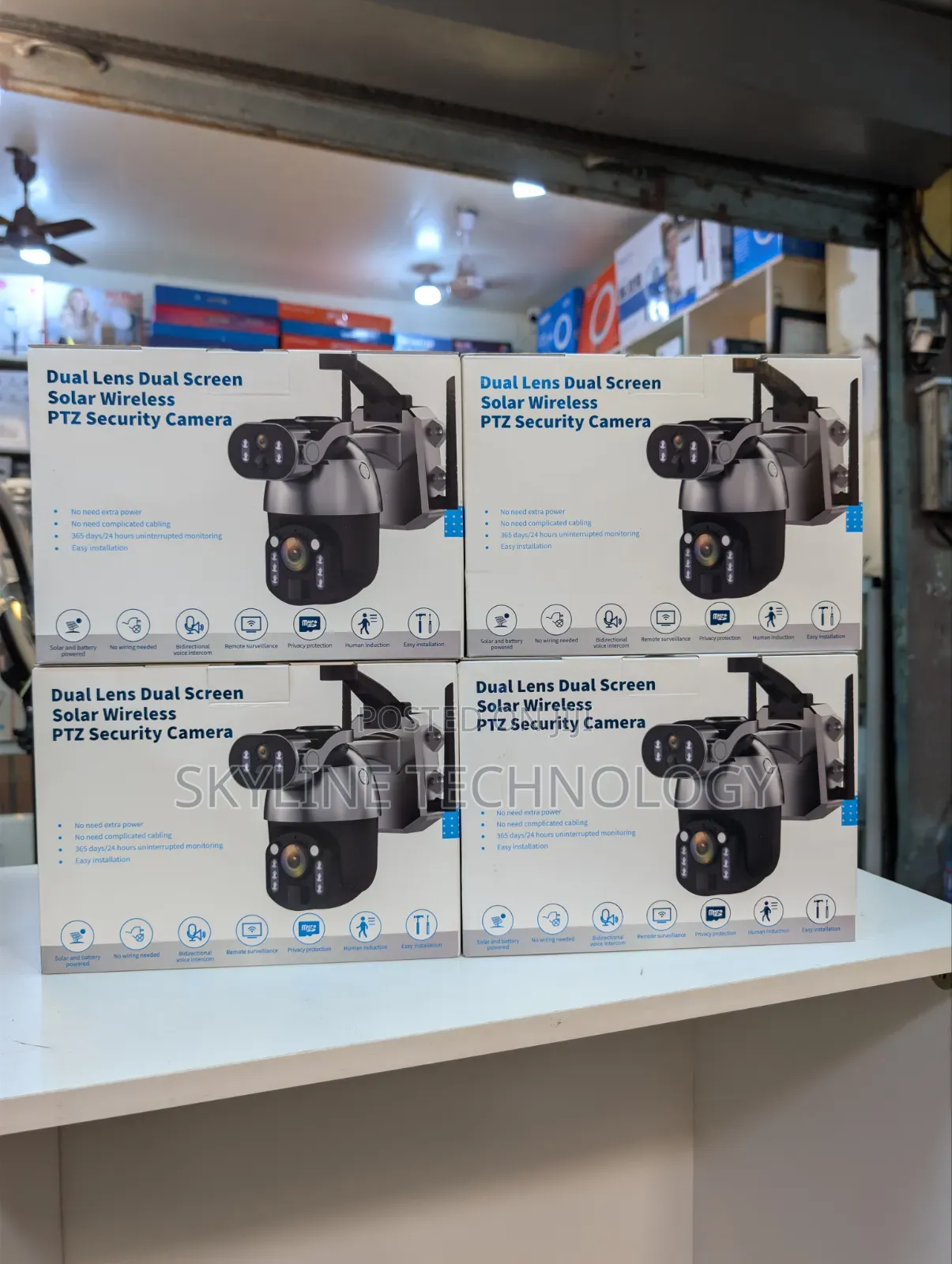4G UBox High Quality CCTV Camera With Dual Solar Panels