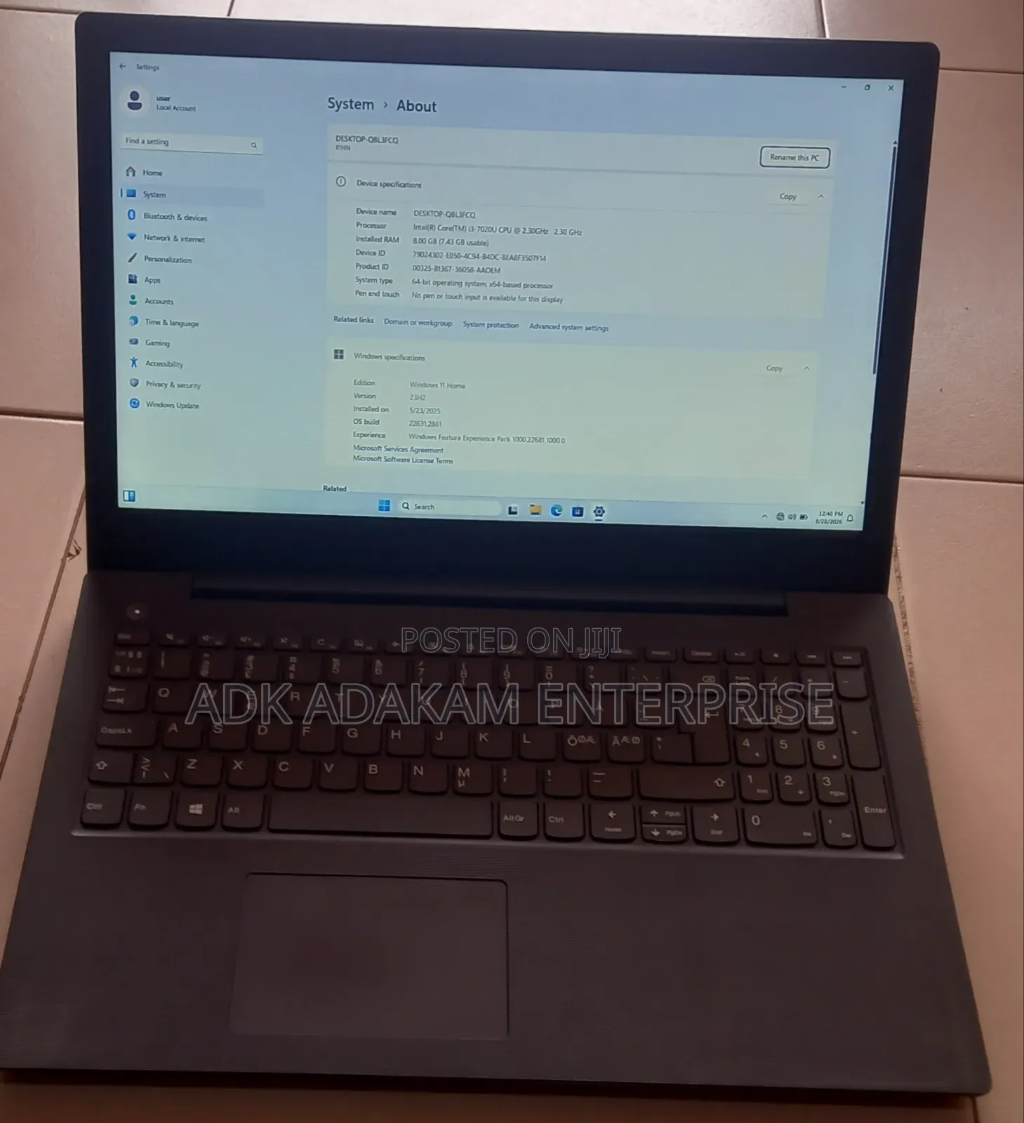 Laptop Lenovo V130 8GB Intel Core i3 SSD 128GB
