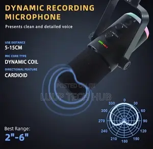XLR/USB Podcast Microphone With Stand