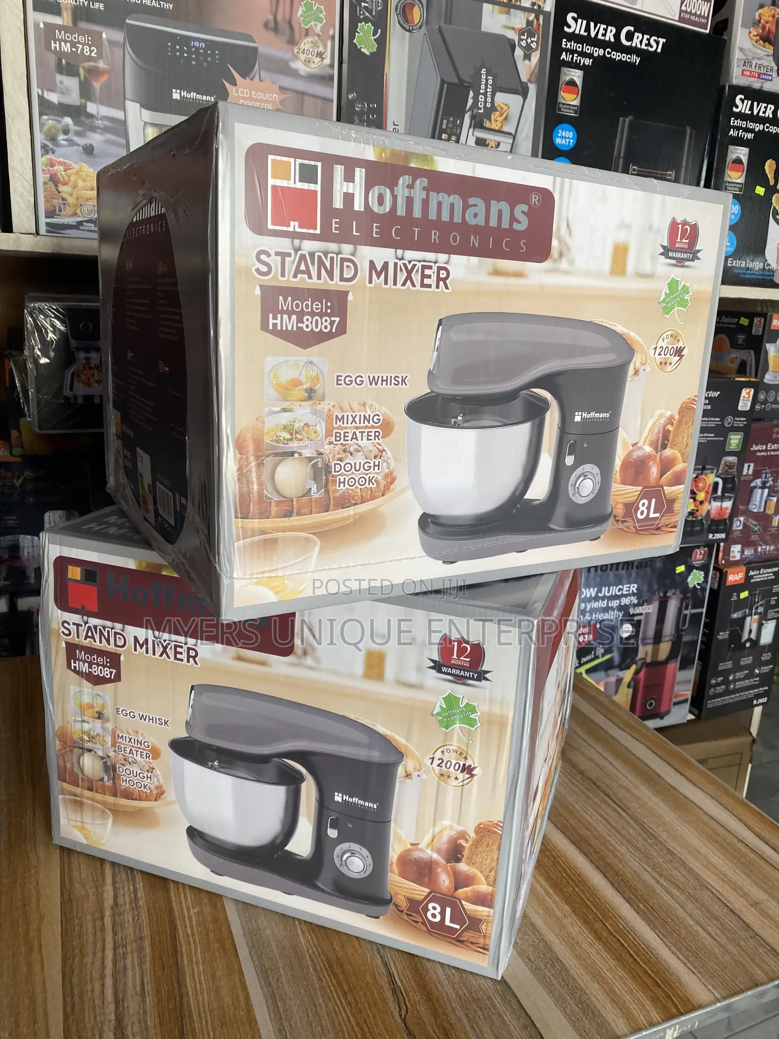 Hoffmans Electronics Cake Mixer With Stainless Bowl 8L