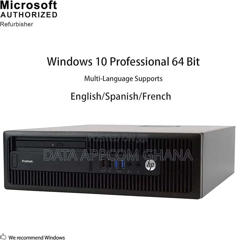 New Desktop Computer HP ProDesk 600 G3 8GB Intel Core i3 SSD 128GB