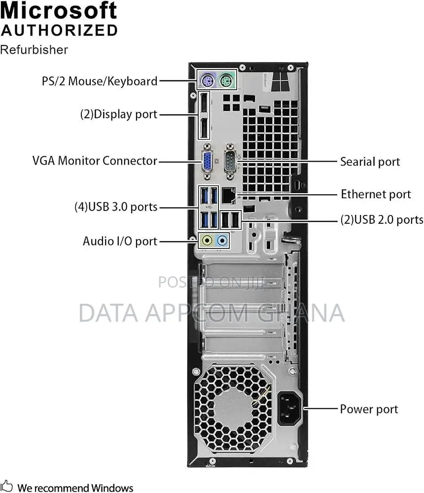 New Desktop Computer HP ProDesk 600 G3 8GB Intel Core i3 SSD 128GB