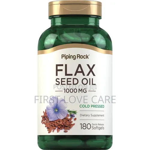 Piping Rock Flaxseed Oil, 1000 Mg, 180 Quick Release Softgels