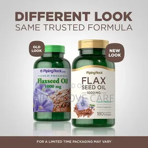Piping Rock Flaxseed Oil, 1000 Mg, 180 Quick Release Softgels