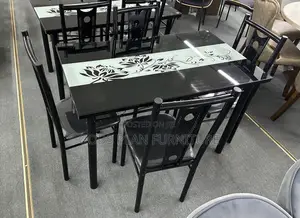 4-Seater Glass Top Dining Set