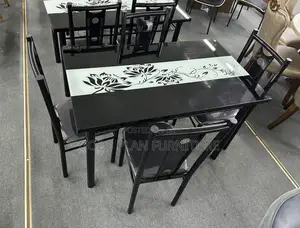 4-Seater Glass Top Dining Set