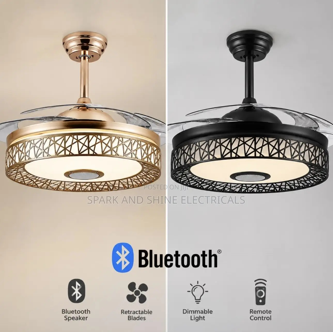 Bluetooth Speaker Fanlight Goldbody/Blackbody