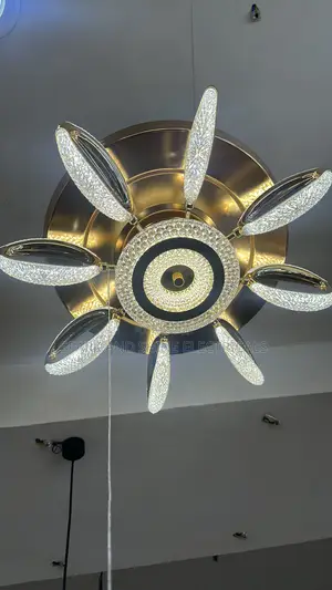 Premium Crystal Petal Fan Light