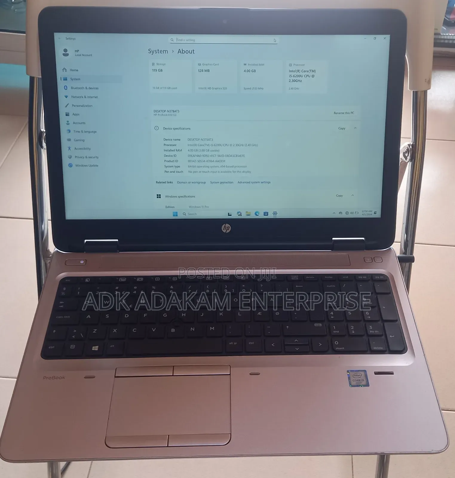 Laptop HP ProBook 650 G2 4GB Intel Core i5 SSD 128GB