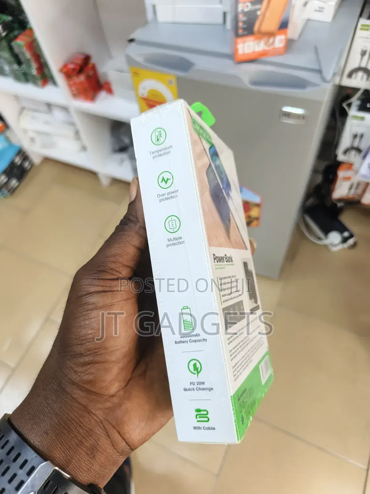 CMOPOL-GH POWER BANK — 30000mAh With 4 Built-in Cables