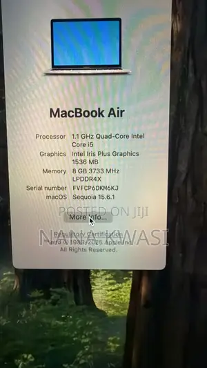 Laptop Apple MacBook Air 8GB Intel Core i5 SSD 512GB