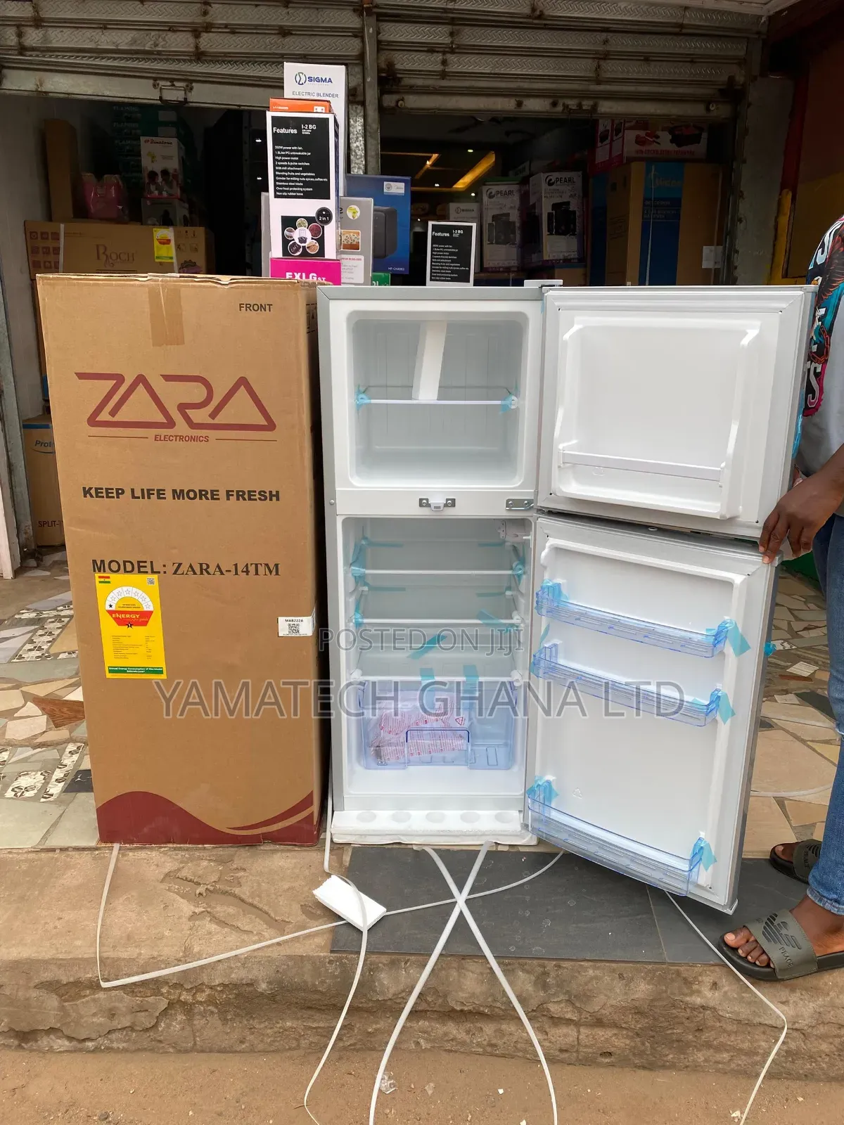 Zara 108 Litre Double Door Fridge With Top Freezer