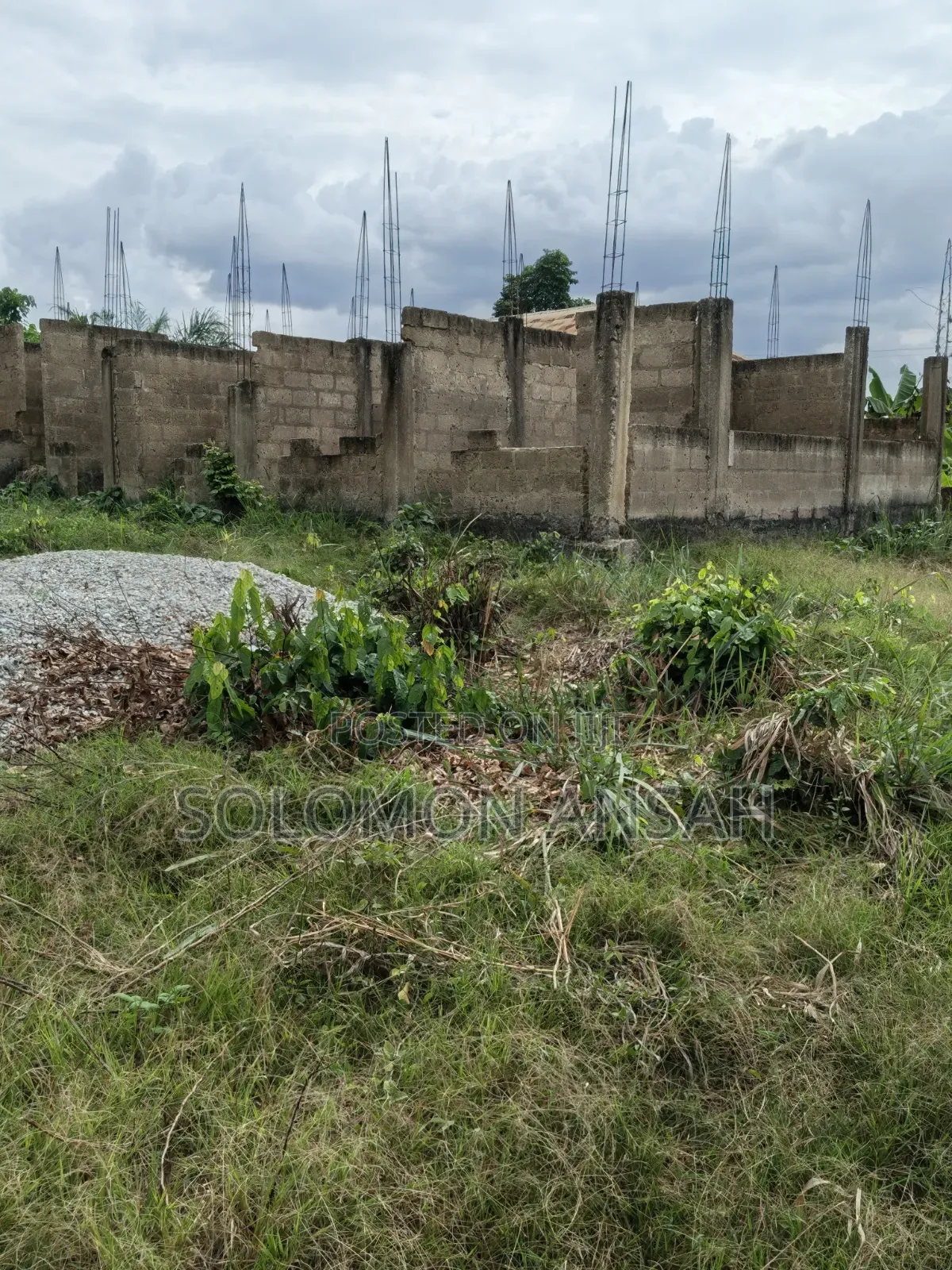 Two Plot With Proposed Guest House Structure  for Sale at Abuontem