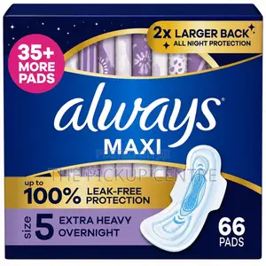 Always Maxi Nighttime Sanitary Pads With Wings Size 5 / 66 Units