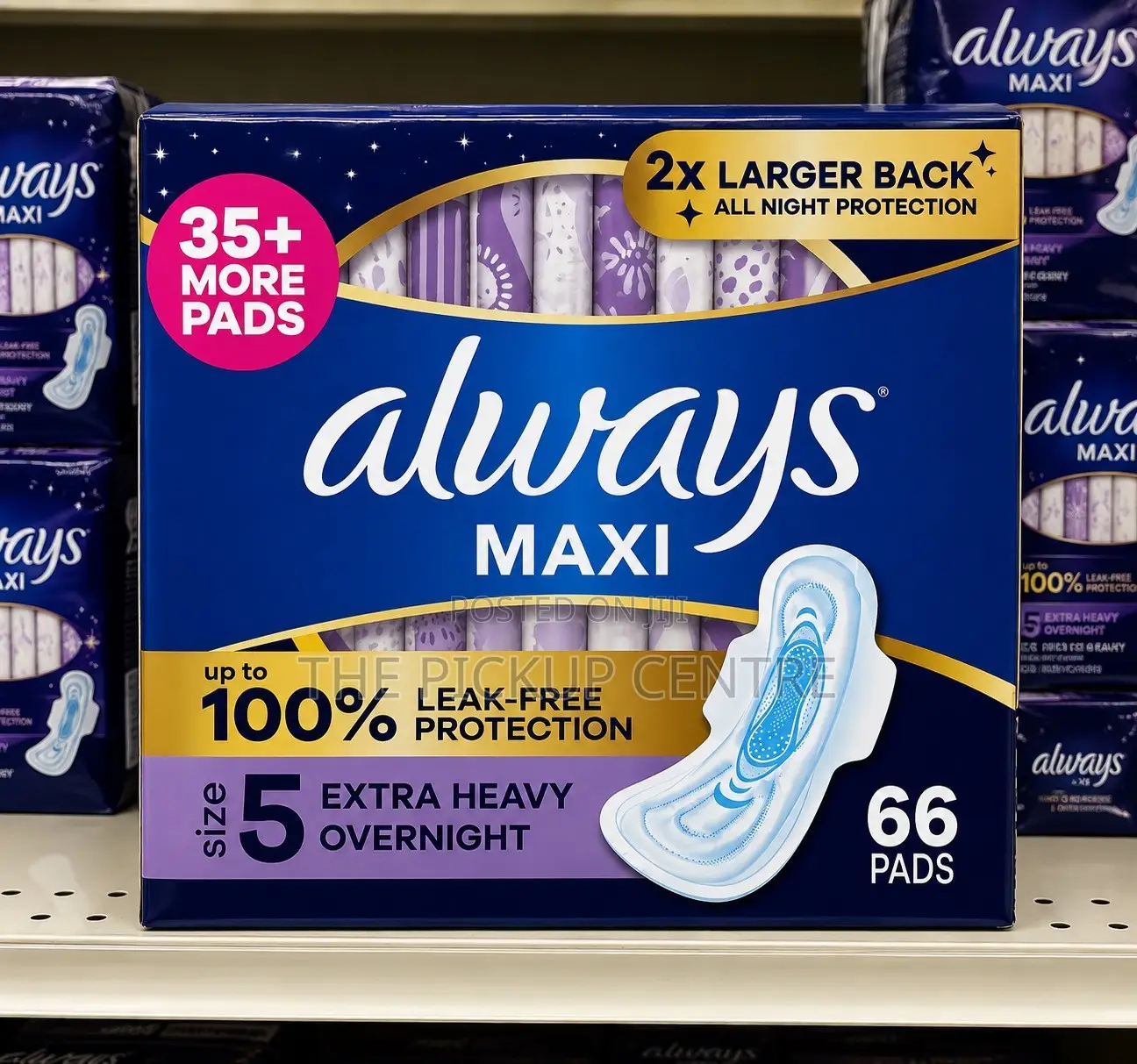 Always Maxi Nighttime Sanitary Pads With Wings Size 5 / 66 Units