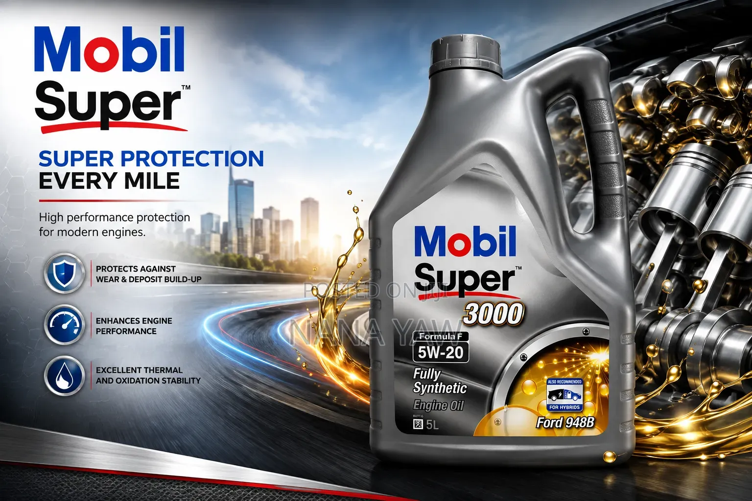 Mobil Super 3000 Engine Oil 5W -20