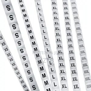 350 Pieces Clothing Size Stickers - White