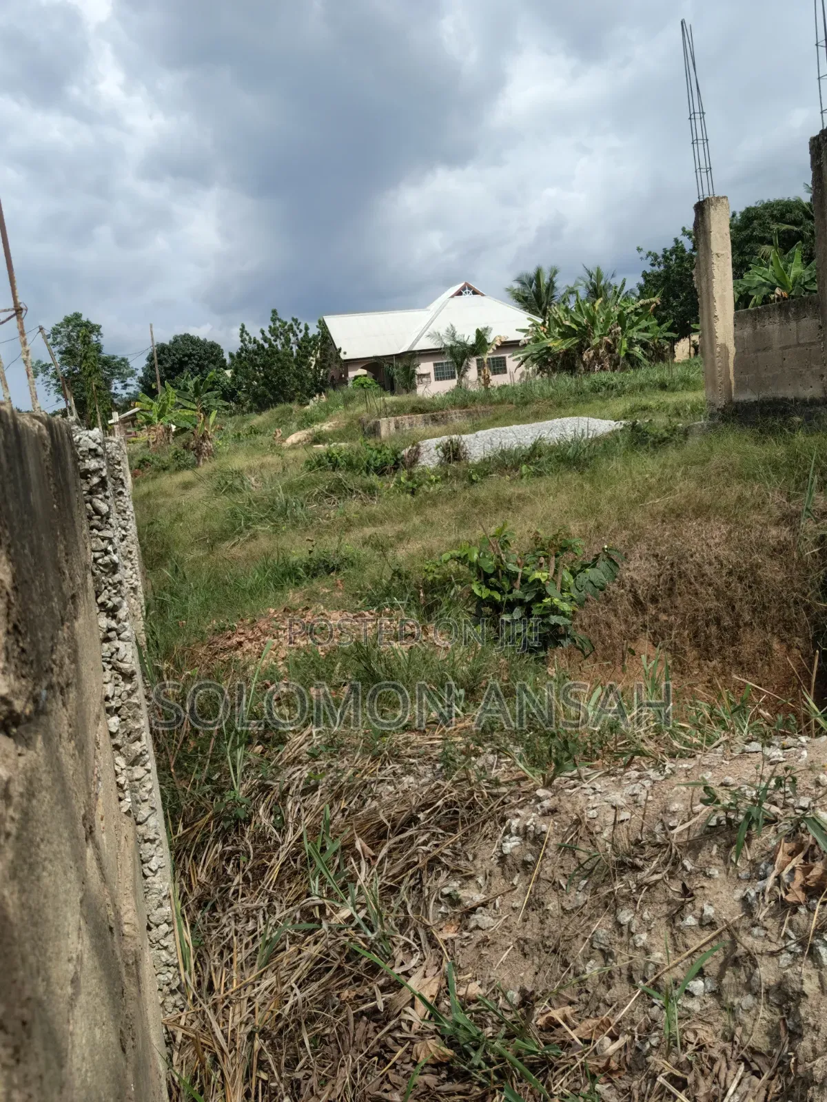 Two Plot With Proposed Guest House Structure  for Sale at Abuontem