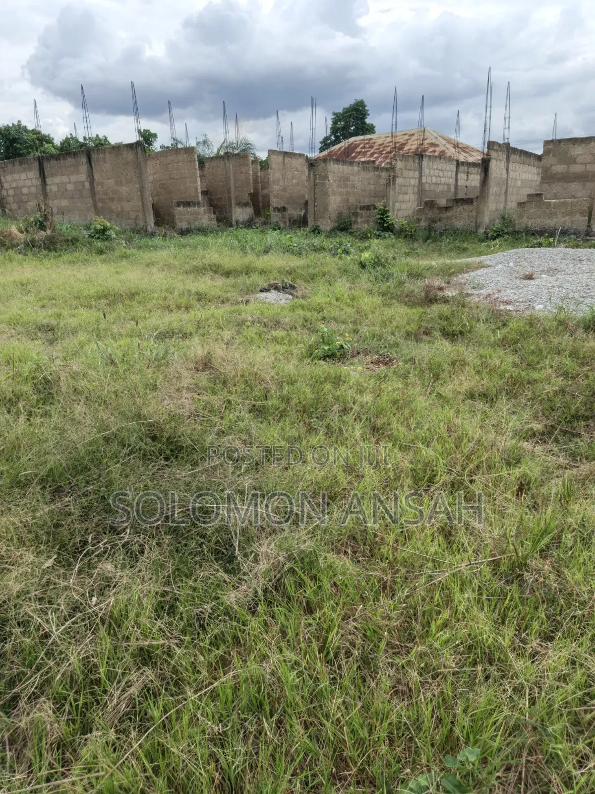 Two Plot With Proposed Guest House Structure  for Sale at Abuontem