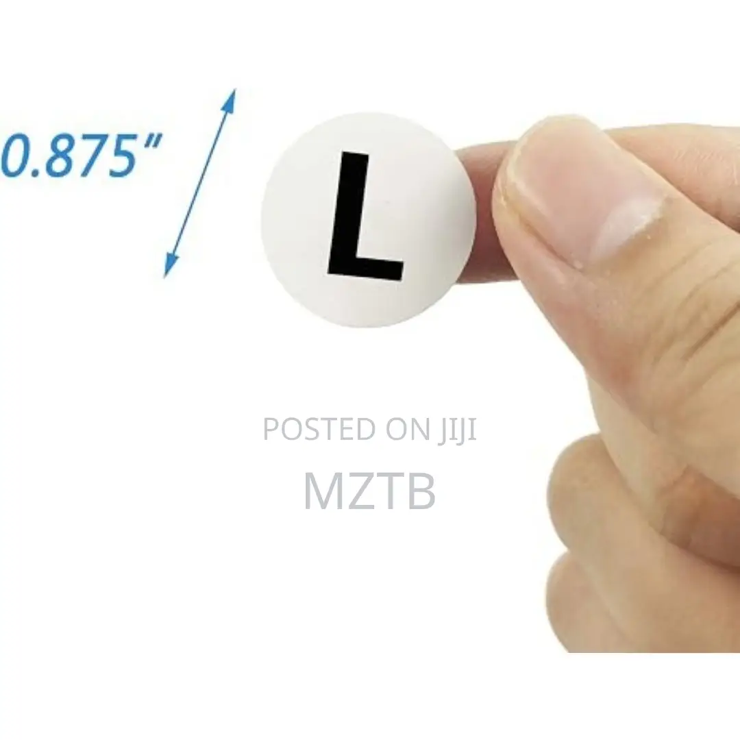 350 Pieces Clothing Size Stickers - White