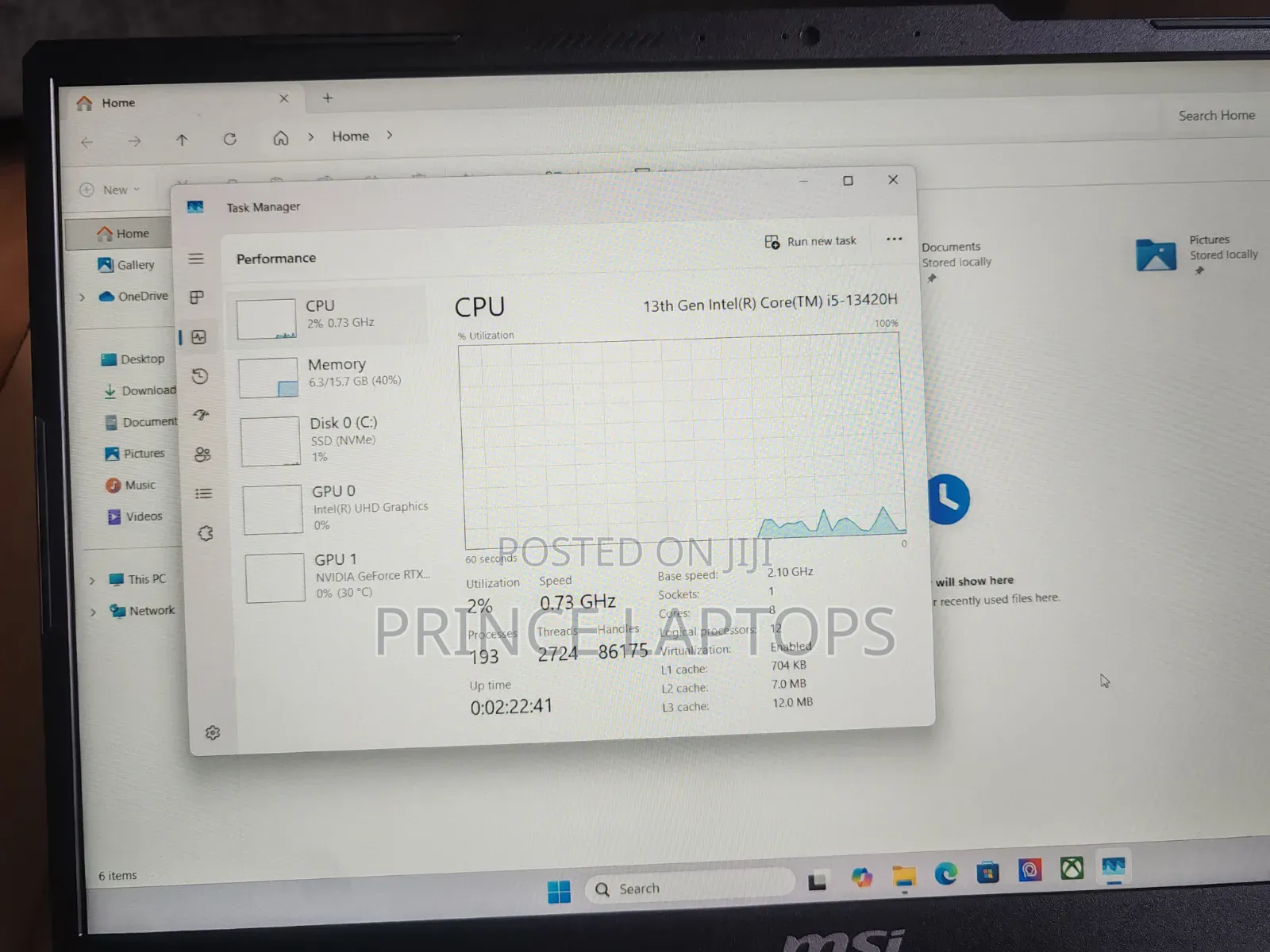 New Laptop MSI Cyborg 15 16GB Intel Core i5 SSD 512GB