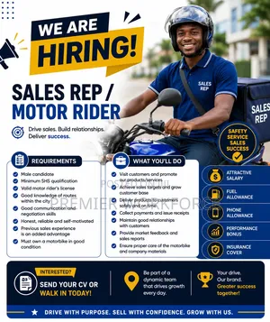 Sales Rep. / Motor Rider