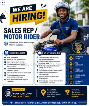 Sales Rep. / Motor Rider