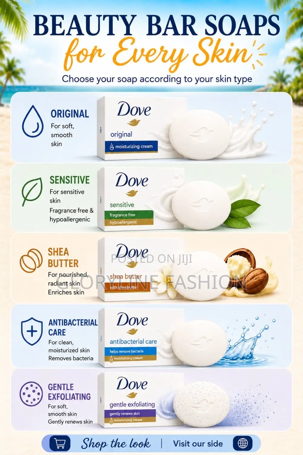 Dove Bar Soap(4bar in 1)